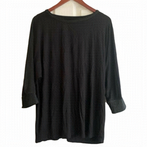𝅺OLSEN Europe Size 16 (XL) Black Flowy Dressy Lady’s Long Sleeved Top